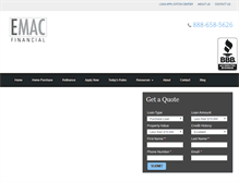 Tablet Screenshot of emacloans.com